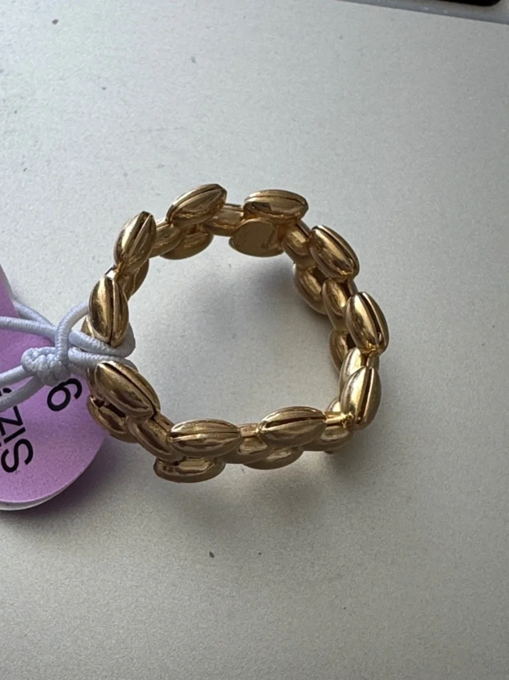 Mia Fiore Gold Plated 925 Sterling Silver Dyadema Panther Flexible Ring Sz.9